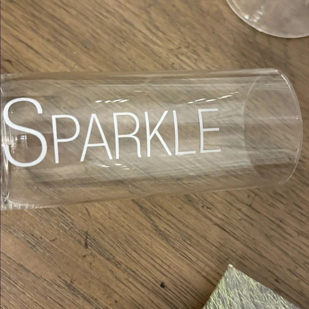 Pier 1 Engraved Champagne Flutes (4)